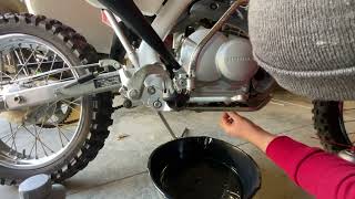 Honda CRF125F Oil Change and Check [upl. by Nadda]