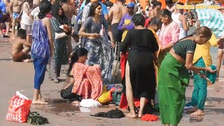 Haridwar Ganga Snan Vlog  Desi Bathing Rituals in India [upl. by Marutani417]