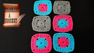 PASO A PASO PARA TEJER CUADRADO A CROCHET [upl. by Ilrak]