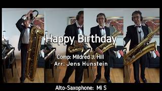 Happy Birthday  Solo  Saxophone  Quartett Tubax  Alto  Bariton  Bass [upl. by Ciaphus912]