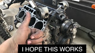 DURAMAX piston ring gapping grinding and installation [upl. by Merry]