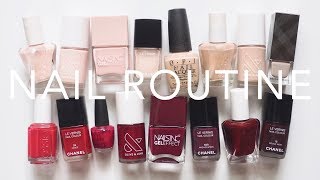 Nail Polish Routine  AtHome Manicure Tutorial Tips and Tools [upl. by Eolc]