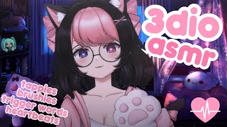 【3dio asmr】♡ sweet amp cuddly catgirl relaxes you heartbeats included 【darlingstrawb】【06202024】 [upl. by Akcimehs]