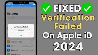 How To Fix Apple iD Verification Failed There Was A Problem To The Server 2024 [upl. by Yntruoc451]