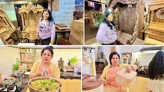 4 lakhs Ka Mandir ❤️Getting Huge Big Puja for Navratri Mouth Watering Tawa Pulao Recipe For Weekend [upl. by Alyek]