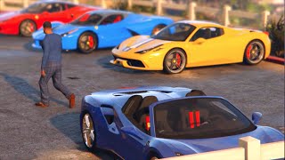 GTA V Autovista  Car of the Years 488 GTS  Laferrari  458  458 Speciale A [upl. by Yllim90]