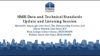 NHSDC Spring 2024 Conference HMIS Data and Technical Standards Update and Listening Session [upl. by Lorien385]