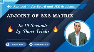 Adjoint of a 3x3 matrix in 10 seconds [upl. by Hametaf]