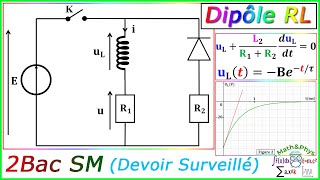 Dipole RL  Circuit RL  Équation Différentielle  2 Bac SM  Exercice 2 [upl. by Roscoe878]