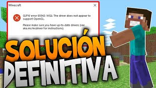 cómo solucionar el error glfw 65542 de Minecraft [upl. by Arualana]