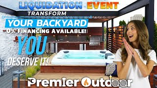 Hot Tub Swim Spa amp Outdoor Kitchen LIQUIDATION EVENT at Premier Outdoor USA [upl. by Gausman976]