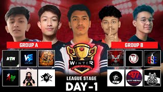 DAY 1 WINTER CUP SEASON 1 LEAGUE STAGE A×B  NEPALI ESPORTS WALA [upl. by Purse]