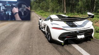 Koenigsegg Jesko  Forza Horizon 5 Steering Wheel Gameplay [upl. by Hpeseoj567]