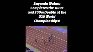 Bayanda Walara Completes the Double at U20 Lima World Championships 🏅🔥 athleticstrackandfield [upl. by Oicelem]