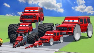 TRANSPORTING PIXAR CARS amp FRUITS WITH COLORED amp JOHN DEERE VS CLAAS VS TRACTORS  BeamNGdrive 983 [upl. by Nelie75]