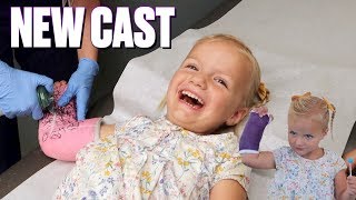 TODDLER WITH BROKEN ARM GETS HER CAST OFF  CAST REMOVED FROM ARM WITH TWO BROKEN BONES [upl. by Leribag]