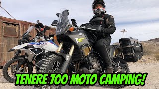 2021 Yamaha Tenere 700 Motocamping in Death Valley [upl. by Solenne]