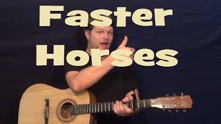 Faster Horses Tom T Hall Easy Guitar Lesson How to Play Tutorial [upl. by Suirred]