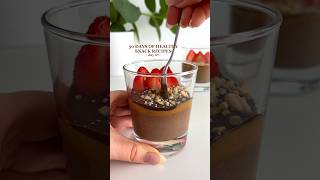 Healthy Chocolate Pudding with Magic Shell😍 healthyrecipes easyrecipes healthysnacks [upl. by Yde]