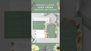 Sage Green Floral Wedding Invitation 🌿 gardenwedding weddinginvitation countrywedding sagegreen [upl. by Anissej]