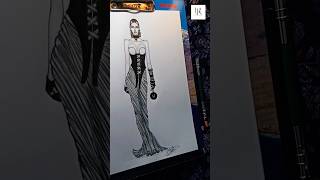 Lace Up Corset Maxi Dress 🔥🔥 illustrationart [upl. by Darrey]