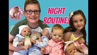 REBORN NIGHT ROUTINE ON VACATION WITH 5 BABIES AND 1 BIG BROTHER [upl. by Hi]