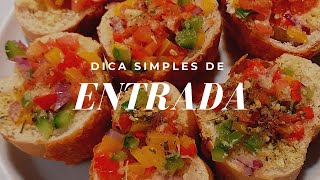 ENTRADA SIMPLES PARA JANTAR  Receitas Fáceis  Flávia Santos [upl. by Lamahj]