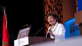 2023 Annual Meetings Plenary Speech by IMF Managing Director Kristalina Georgieva [upl. by Delwin]