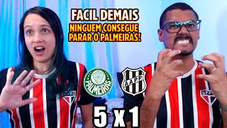 REACT PALMEIRAS 5 X 1 PONTE PRETA  GOLEADA E HAT TRICK PALMEIRAS JOGA FACIL DEMAIS [upl. by Anabal194]