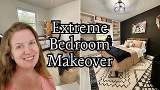 EXTREME Bedroom Makeover on a BUDGET  Before and After Tour [upl. by Aiyn463]