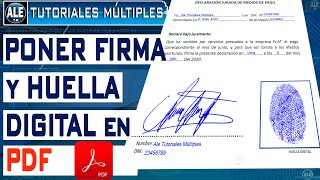 Como Hacer Firma y Huella Digital En Un Documento PDF Sin Imprimir [upl. by Azarcon603]