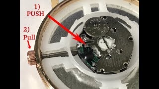 How to Remove Crown amp Stem from Quartz Movement Watch [upl. by Essile]