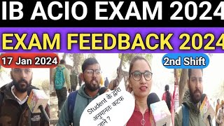 IB ACIO EXAM 17 Jan 2024 2nd Shift IB ACIO EXAM Analysis today 2024 [upl. by Cyndie490]