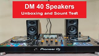 Pioneer DJ DM 40 Desktop Speaker Unboxing and Sound Test [upl. by Iliram239]