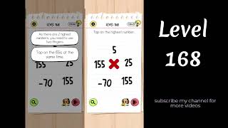 Brain Test 4 Level 168 Tap on the highest number [upl. by Evelunn561]