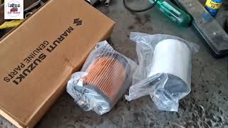 Maruti Suzuki Swift Diesel Engine Service  Air filter Diesel filter oil filter Engine Oil change [upl. by Adriano703]