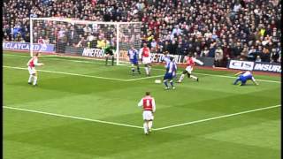 Bergkamps goal on 14122003 Arsenal vs Blackburn Rovers [upl. by Nylrehc886]