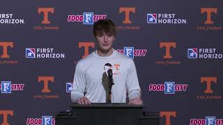 Vols QB Jake Merklinger discusses spring practice  Tennessee Football [upl. by Aivartal]