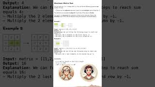 Maximize Matrix Sum  Leetcode Daily Challenge  Audio Podcast [upl. by Nroht644]