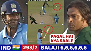 India Vs Pakistan 5th odi 2004  When Shoaib Akhtar Messed with BALAJI then Balaji gave epic Reply😱🔥 [upl. by Landy]