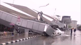 New Delhi airport roof collapses after heavy rain  REUTERS [upl. by Merrell84]