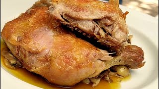 TRASEROS DE POLLO CONFITADOS CON PUPURRÍ DE SETAS [upl. by Rabbaj]