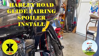 HARLEY DAVIDSON ROAD GLIDE FAIRING SPOILER INSTALL [upl. by Rehotsirk961]