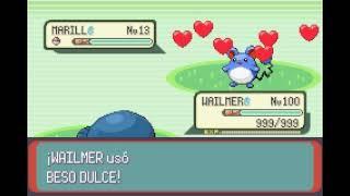 POKEMON EMERALD  WAILMER  BESO DULCE  SWEET KISS [upl. by Zellner]