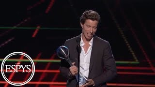 Shaun White wins Best Olympic Moment award  2018 ESPYS  ESPN [upl. by Adlitam]