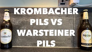 Krombacher Pils Vs Warsteiner Premium Beer  The Battle Of The German Pilsners [upl. by Aneris]