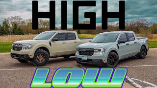 Ford Maverick  Lifted VS Lowered [upl. by Aihsiyt]