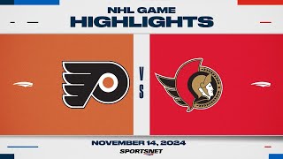 NHL Highlights  Flyers vs Senators  November 14 2024 [upl. by Kahler]