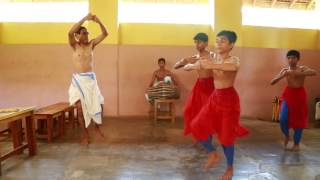 Kathakali Class For Kathakali At Kerala Kalamandalam Thrissur Keral India [upl. by Atteuqehs]