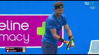 2018 Kooyong Classic Exhibition Rafael Nadal vs Richard Gasquet [upl. by Noissap622]